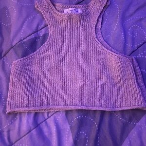 Tan Knit Crop Top